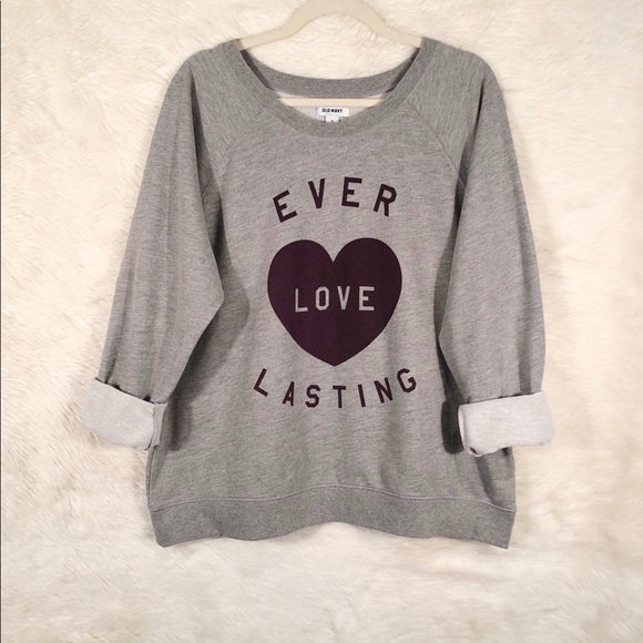 Old Navy Grey & Purple Graphic Sweatshirt - Picture 7 of 7